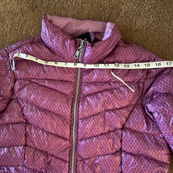 Nuage Packable Down Jacket Puffer Parka Light Zip Front Pockets Graphic Print S - Picture 13 of 16